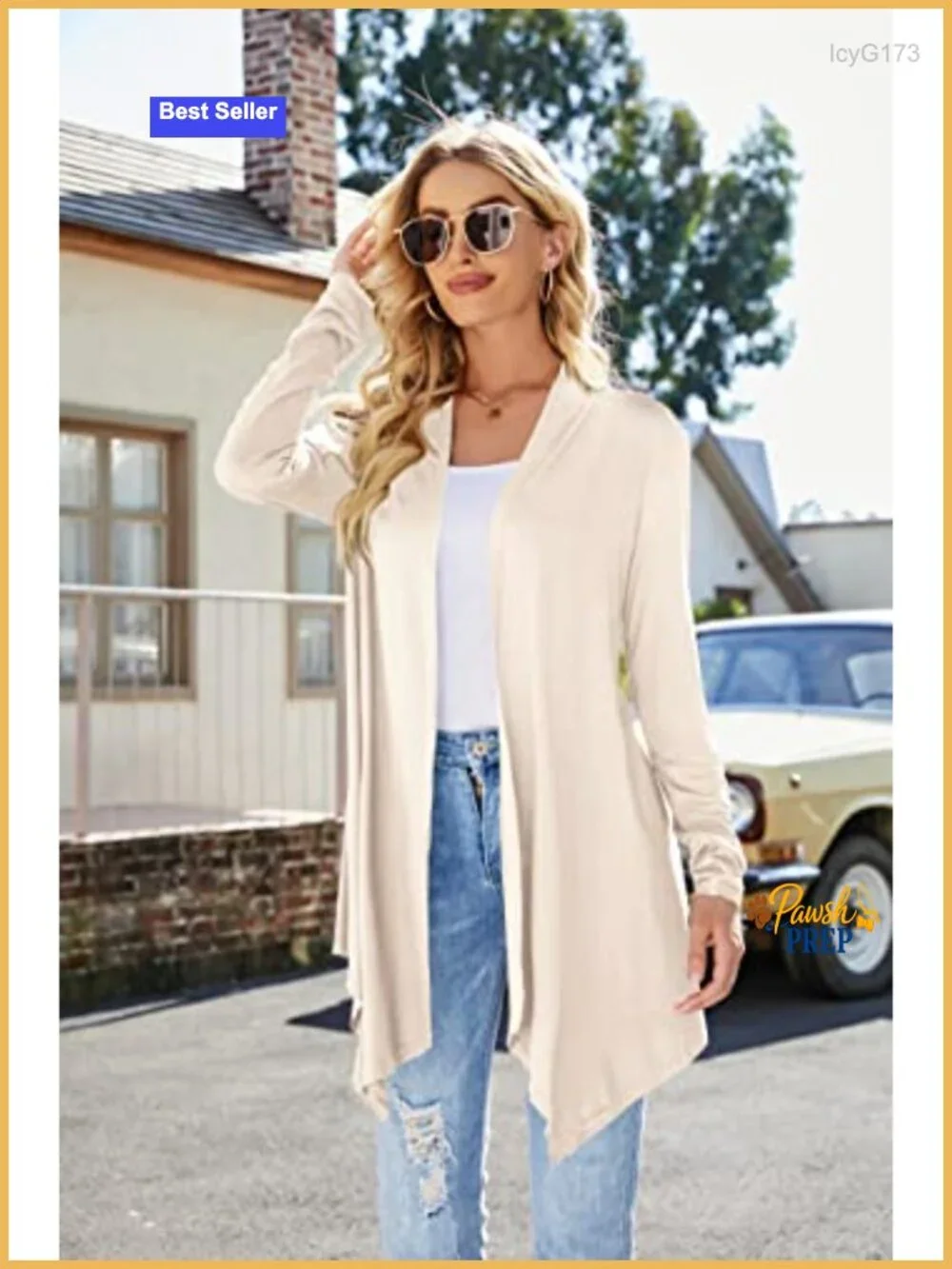 Lightweight Open Front Cardigan Long Sleeve Duster Hi-Low Knit Sweater